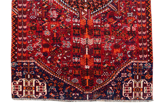 4x8 Antique Handmade Turkish Rug | Hand knotted Rug | Vintage Anatolian Rug | Area Rug for Bedroom, Living Room Rug, and Kitchen Rug - SHR07