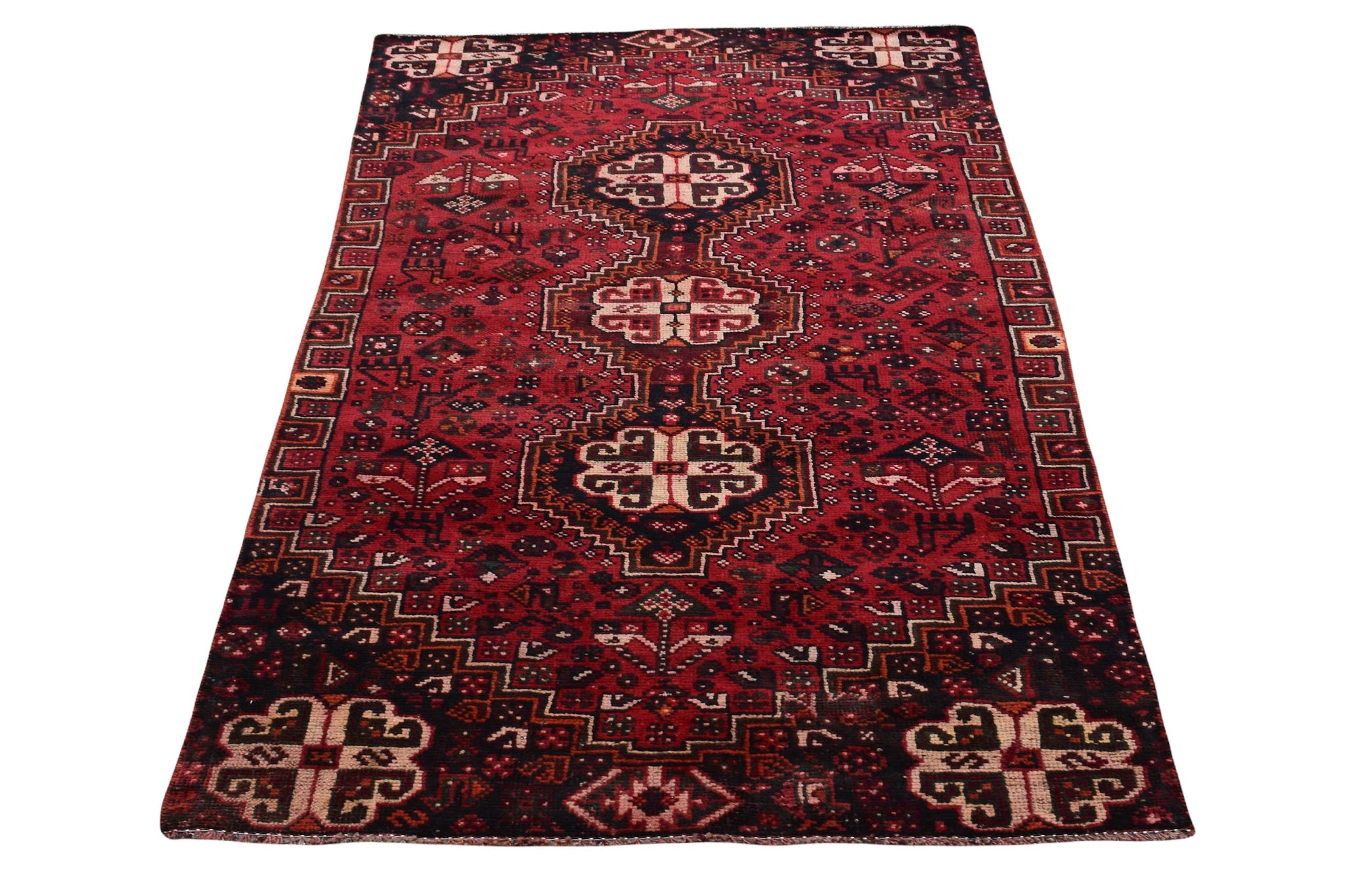 4x8 Antique Handmade Turkish Rug | Hand knotted Rug | Vintage Anatolian Rug | Area Rug for Bedroom, Living Room Rug, and Kitchen Rug - SHR08