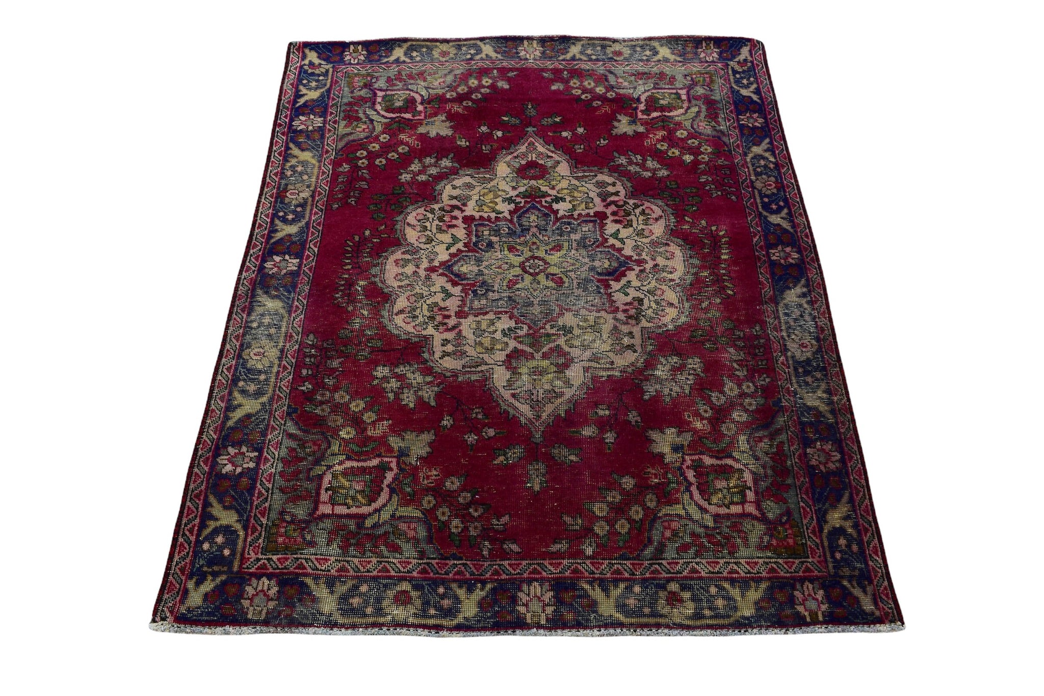 4x6 Antique Handmade Turkish Rug | Hand knotted Rug | Vintage Anatolian Rug | Area Rug for Bedroom, Living Room Rug, and Kitchen Rug - SHR15