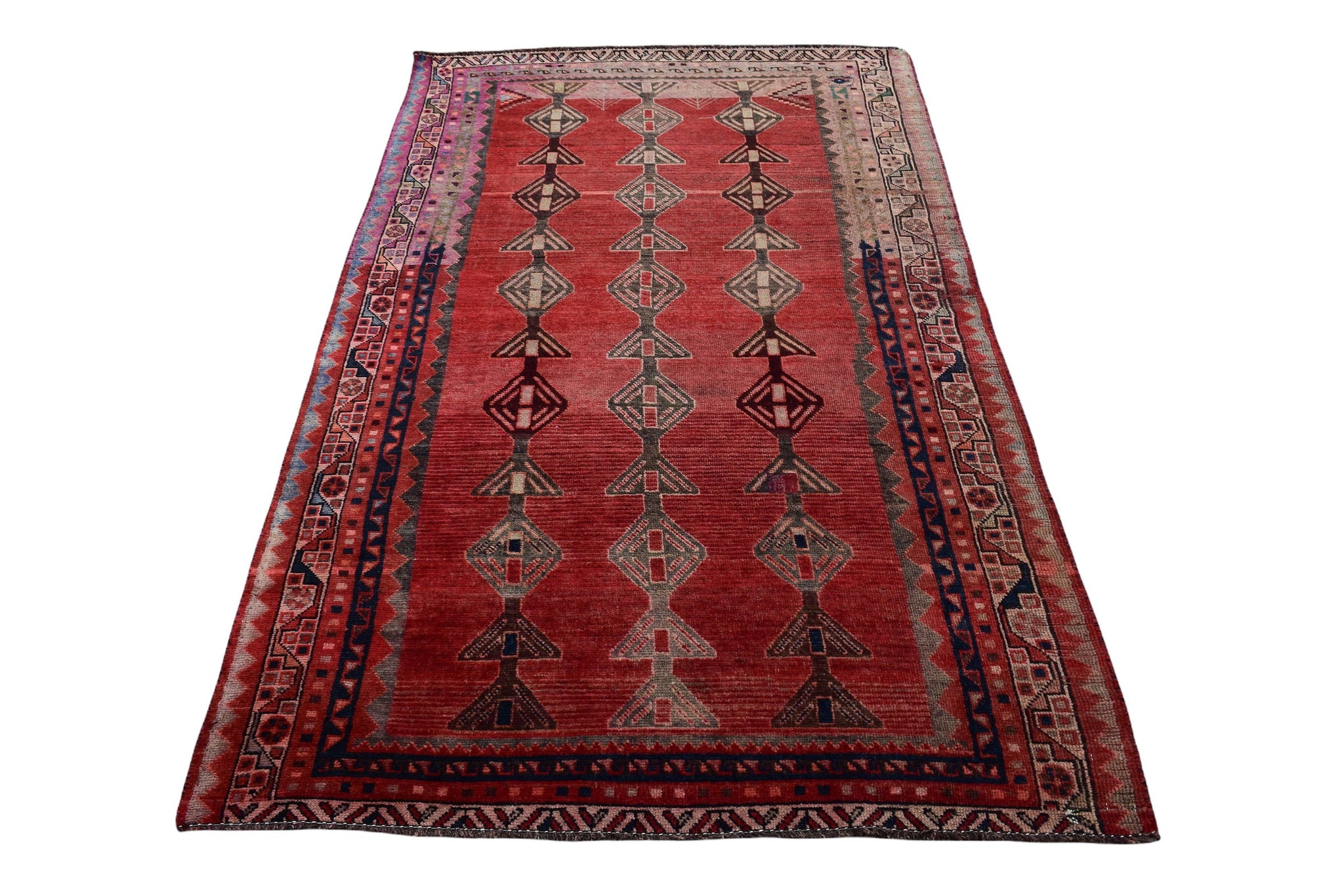 4x9 Antique Handmade Turkish Rug | Hand knotted Rug | Vintage Anatolian Rug | Area Rug for Bedroom, Living Room Rug, and Kitchen Rug - SHR47