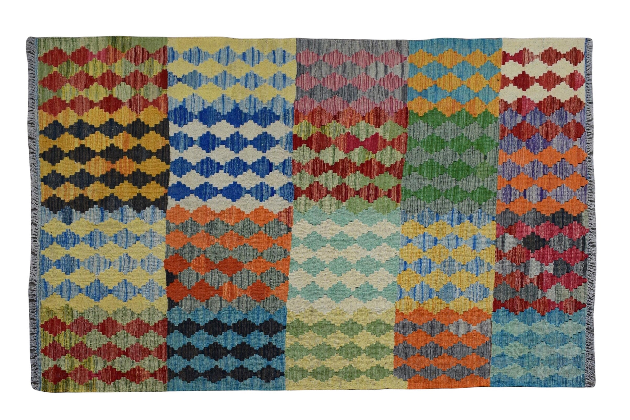 4X6 Turkish Vintage Kilim Rug | Handmade Wool Area Rug | Handwoven Artistic Carpet for Living Room, Bedroom, Kitchen KLM112