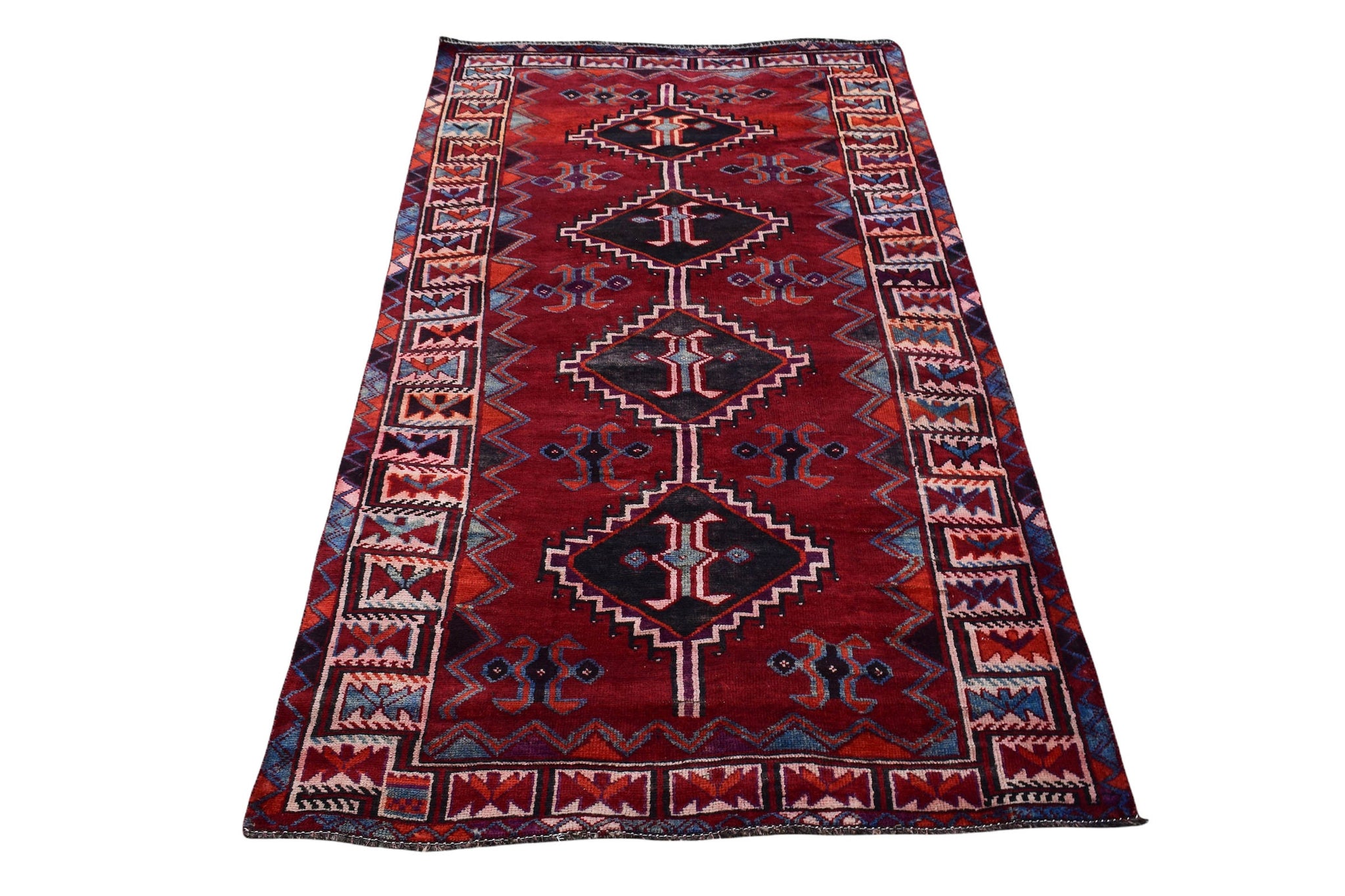 4x8 Antique Handmade Turkish Rug | Hand knotted Rug | Vintage Anatolian Rug | Area Rug for Bedroom, Living Room Rug, and Kitchen Rug - SHR28