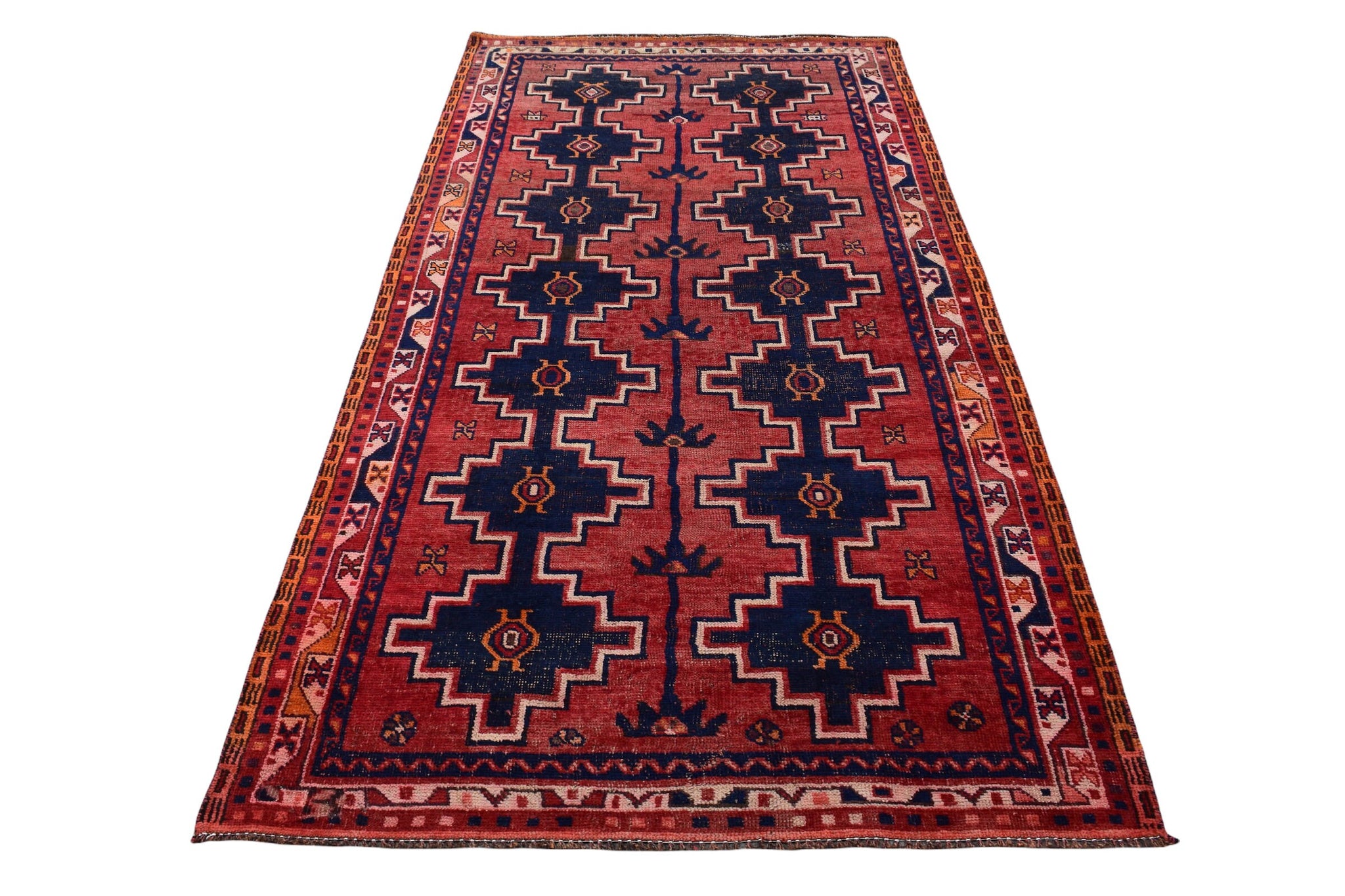 4x9 Antique Handmade Turkish Rug | Hand knotted Rug | Vintage Anatolian Rug | Area Rug for Bedroom, Living Room Rug, and Kitchen Rug - SHR44