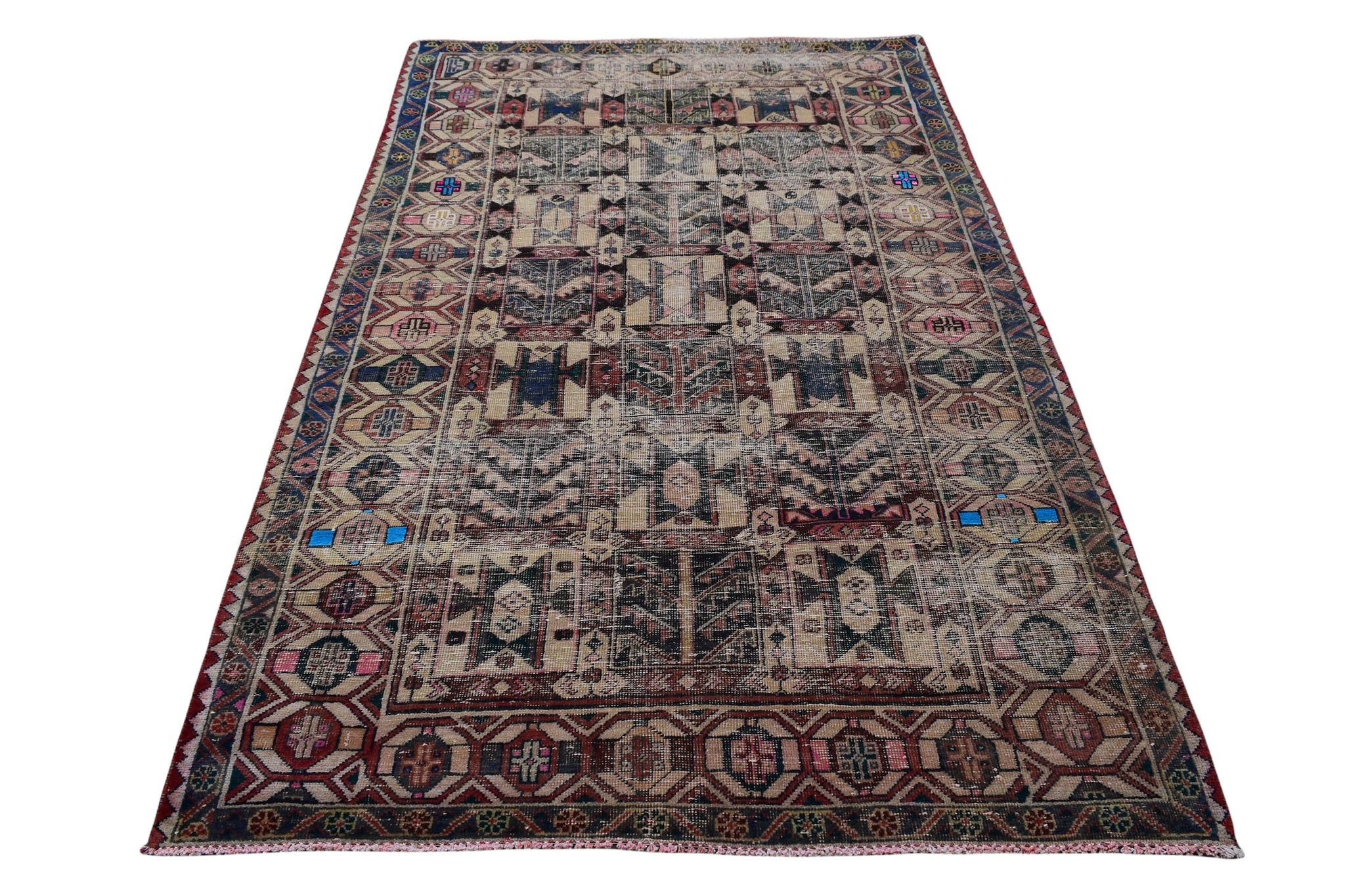 5x9 Antique Handmade Turkish Rug | Hand knotted Rug | Vintage Anatolian Rug | Area Rug for Bedroom, Living Room Rug, and Kitchen Rug - SHR78