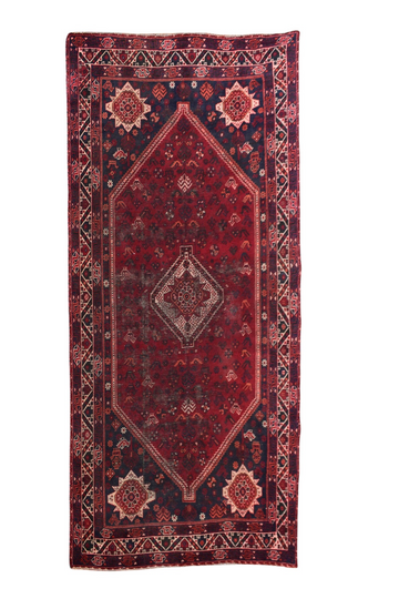 6X10 Handmade Vintage Turkish Area Rug – Geometric Red
