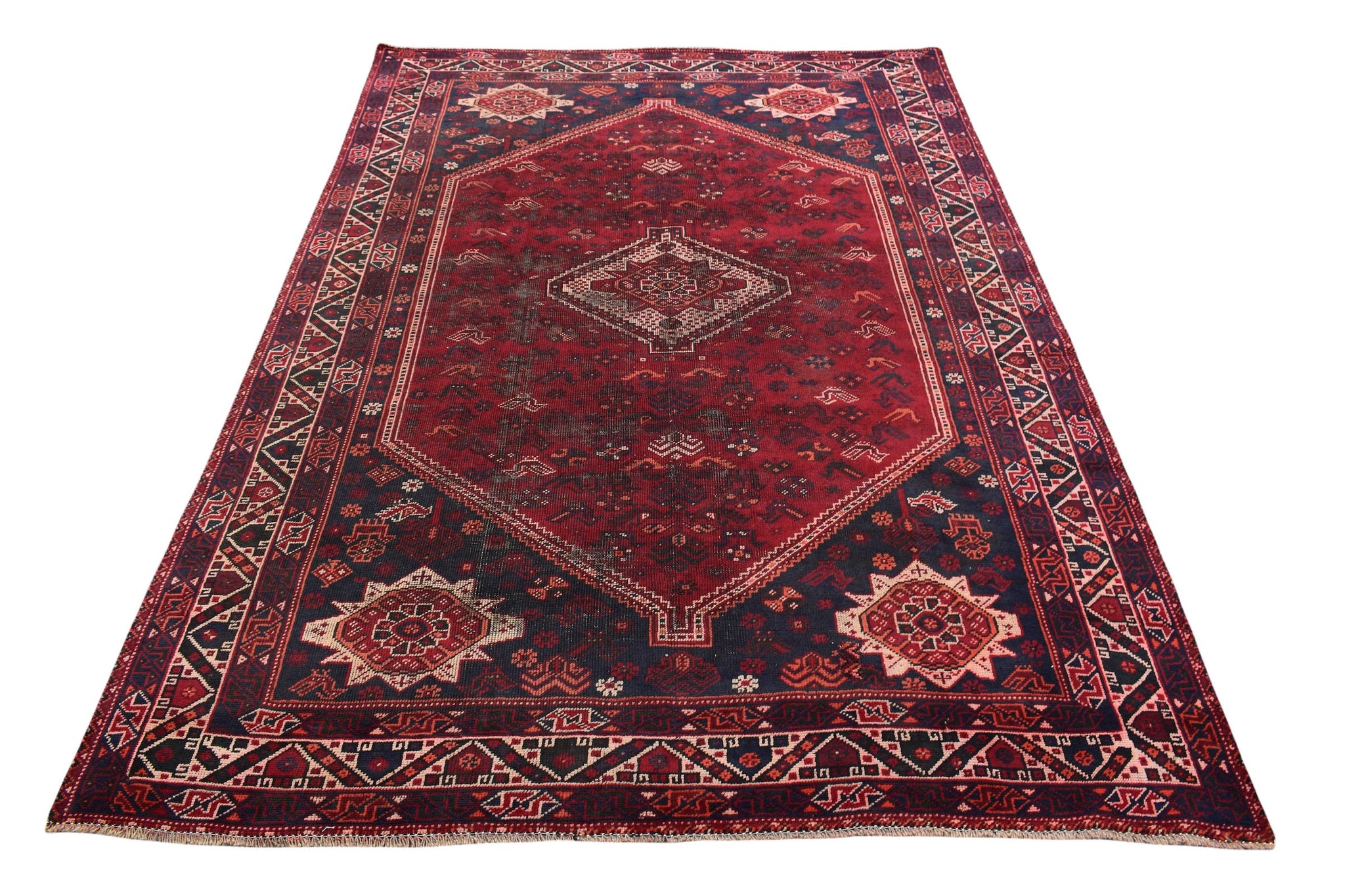 6x10 Antique Handmade Turkish Rug | Hand knotted Rug | Vintage Anatolian Rug | Area Rug for Bedroom, Living Room Rug, & Kitchen Rug - SHR94