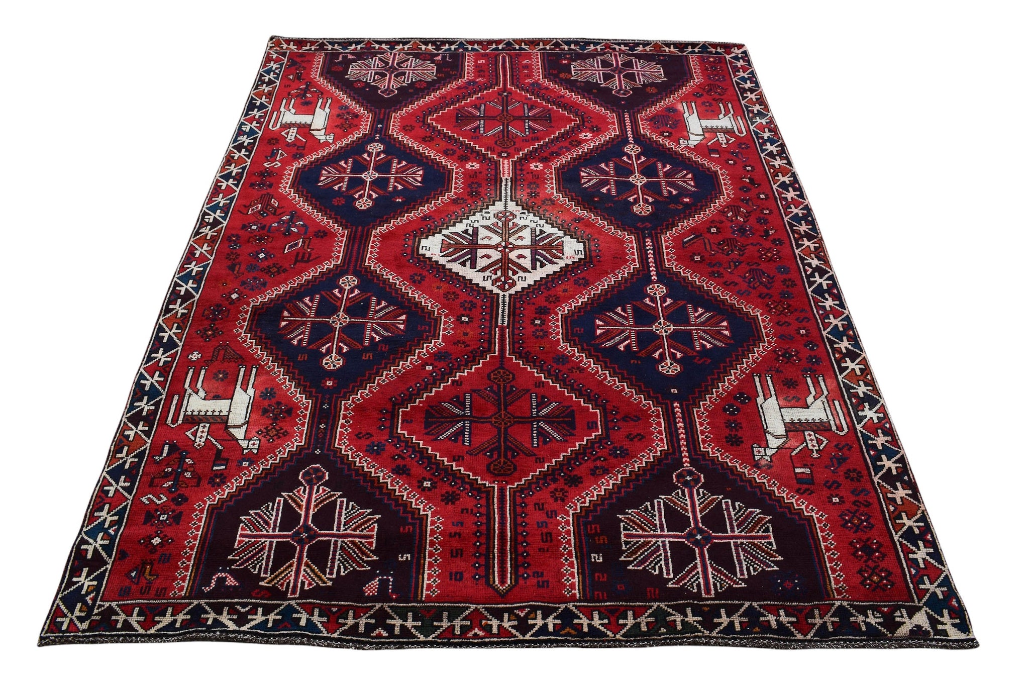 7x9 Antique Handmade Turkish Rug | Hand knotted Rug | Vintage Anatolian Rug | Area Rug for Bedroom, Living Room Rug, & Kitchen Rug - SHR100