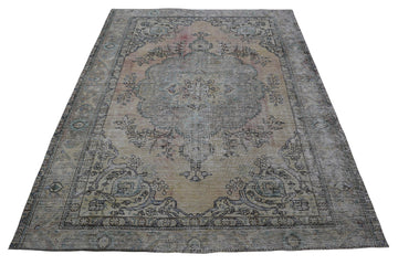 6x9 Vintage Oushak Rug | Hand-Knotted Antique Medium Area Rug | Handwoven Turkish Wool Carpet for Bedroom, Living Room - TFD101