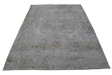 7x10 Vintage Oushak Rug | Hand-Knotted Antique Large Area Rug | Handwoven Turkish Wool Carpet for Bedroom, Living Room - TWW102