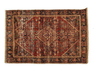 4x6 Antique Handmade Turkish Rug | Hand knotted Rug | Vintage Anatolian Rug | Area Rug for Bedroom, Living Room Rug, and Kitchen Rug-SHR165