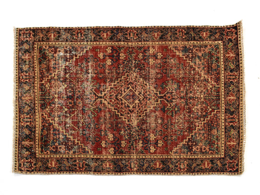 4x6 Antique Handmade Turkish Rug | Hand knotted Rug | Vintage Anatolian Rug | Area Rug for Bedroom, Living Room Rug, and Kitchen Rug-SHR165