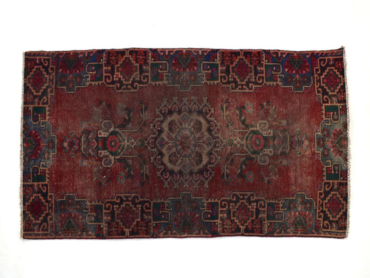 4x7 Antique Handmade Turkish Rug | Hand knotted Rug | Vintage Anatolian Rug | Area Rug for Bedroom, Living Room Rug, and Kitchen Rug-SHR196