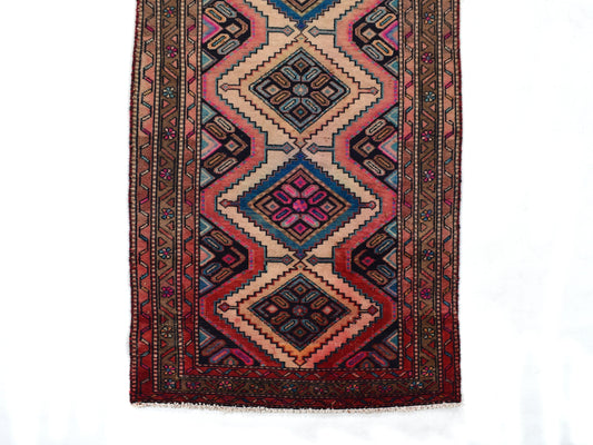 3x10 Antique Handmade Turkish Rug | Hand knotted Rug | Vintage Anatolian Rug | Runner Rug for Bedroom, Living Room, and Kitchen Rug - SHR222