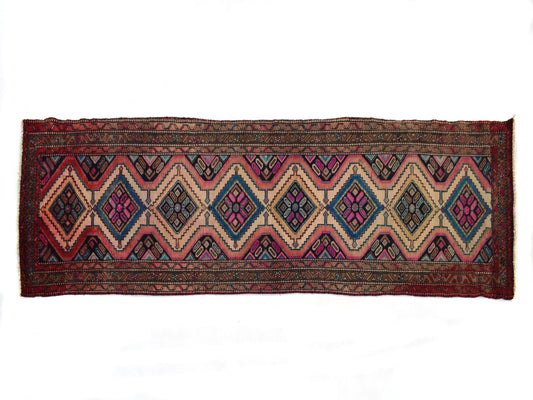 3x10 Antique Handmade Turkish Rug | Hand knotted Rug | Vintage Anatolian Rug | Runner Rug for Bedroom, Living Room, and Kitchen Rug - SHR222