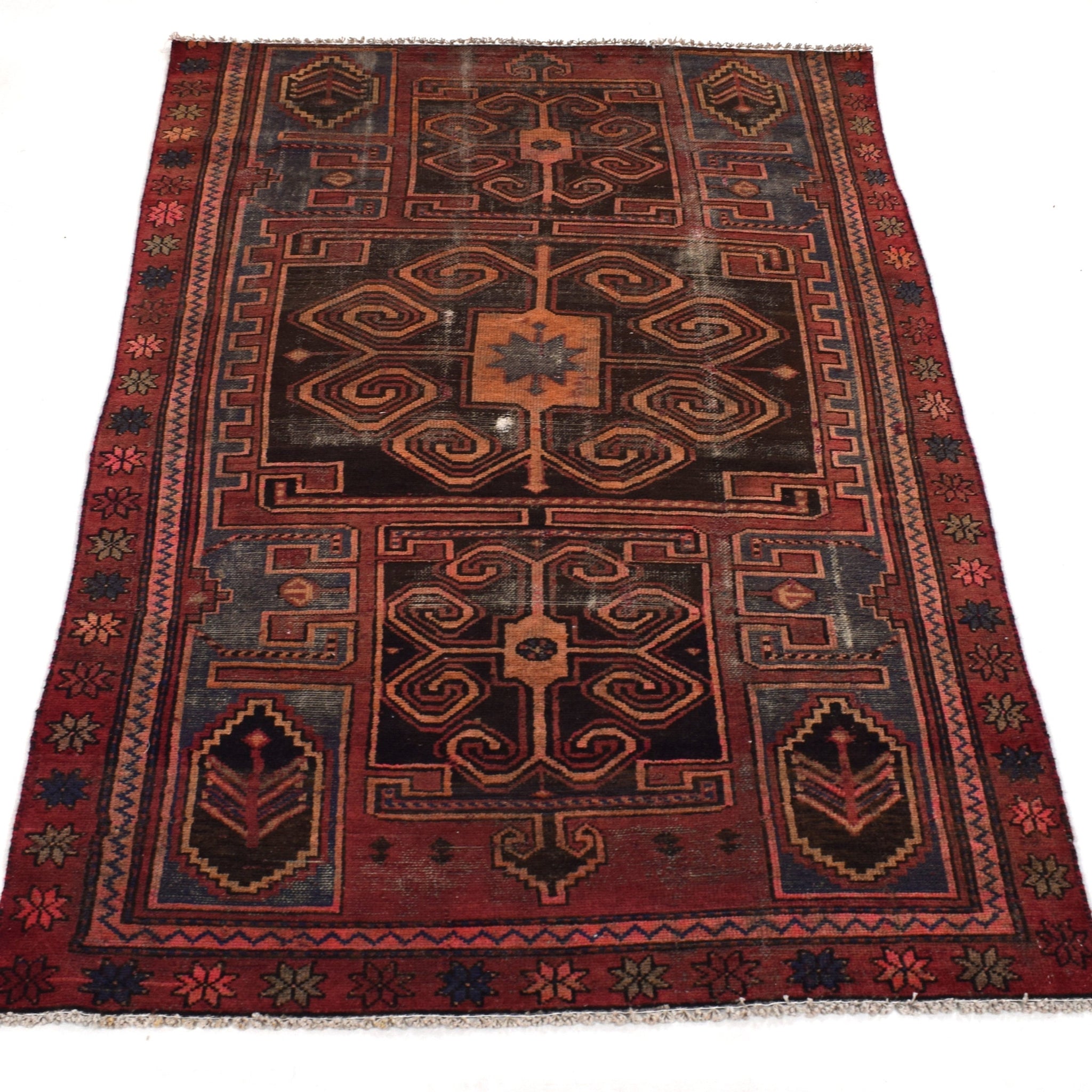 4x7 Antique Handmade Turkish Rug | Hand knotted Rug | Vintage Anatolian Rug | Area Rug for Bedroom, Living Room Rug, and Kitchen Rug-SHR228