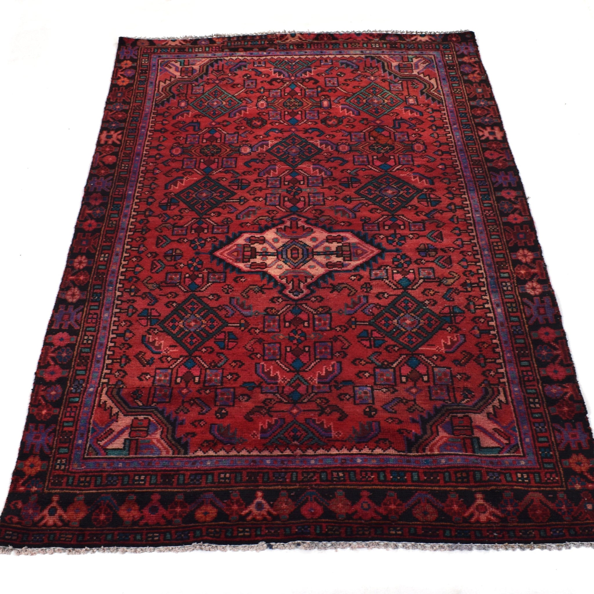 4x7 Antique Handmade Turkish Rug | Hand knotted Rug | Vintage Anatolian Rug | Area Rug for Bedroom, Living Room Rug, and Kitchen Rug-SHR229