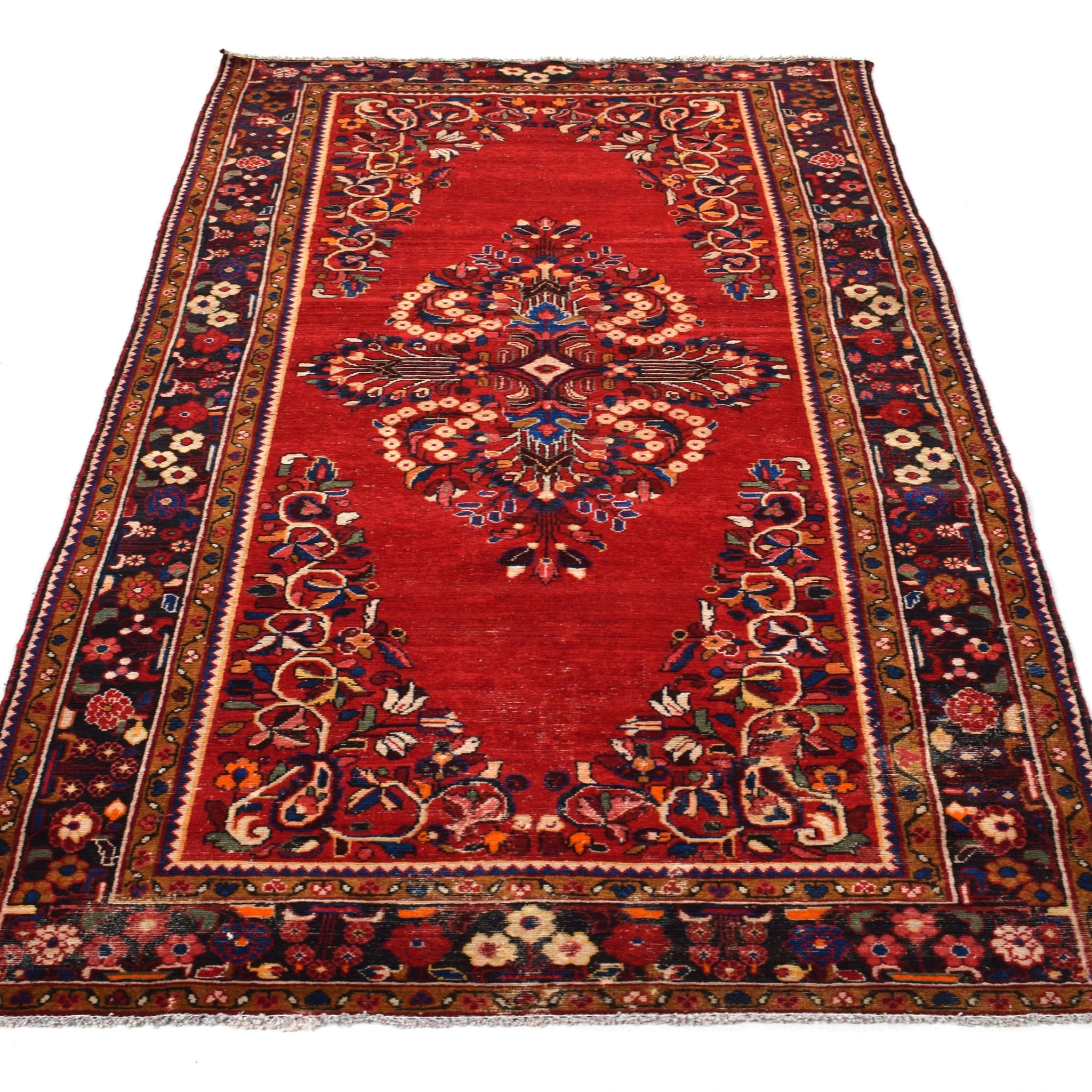 5x9 Antique Handmade Turkish Rug | Hand knotted Rug | Vintage Anatolian Rug | Area Rug for Bedroom, Living Room Rug, and Kitchen Rug-SHR245