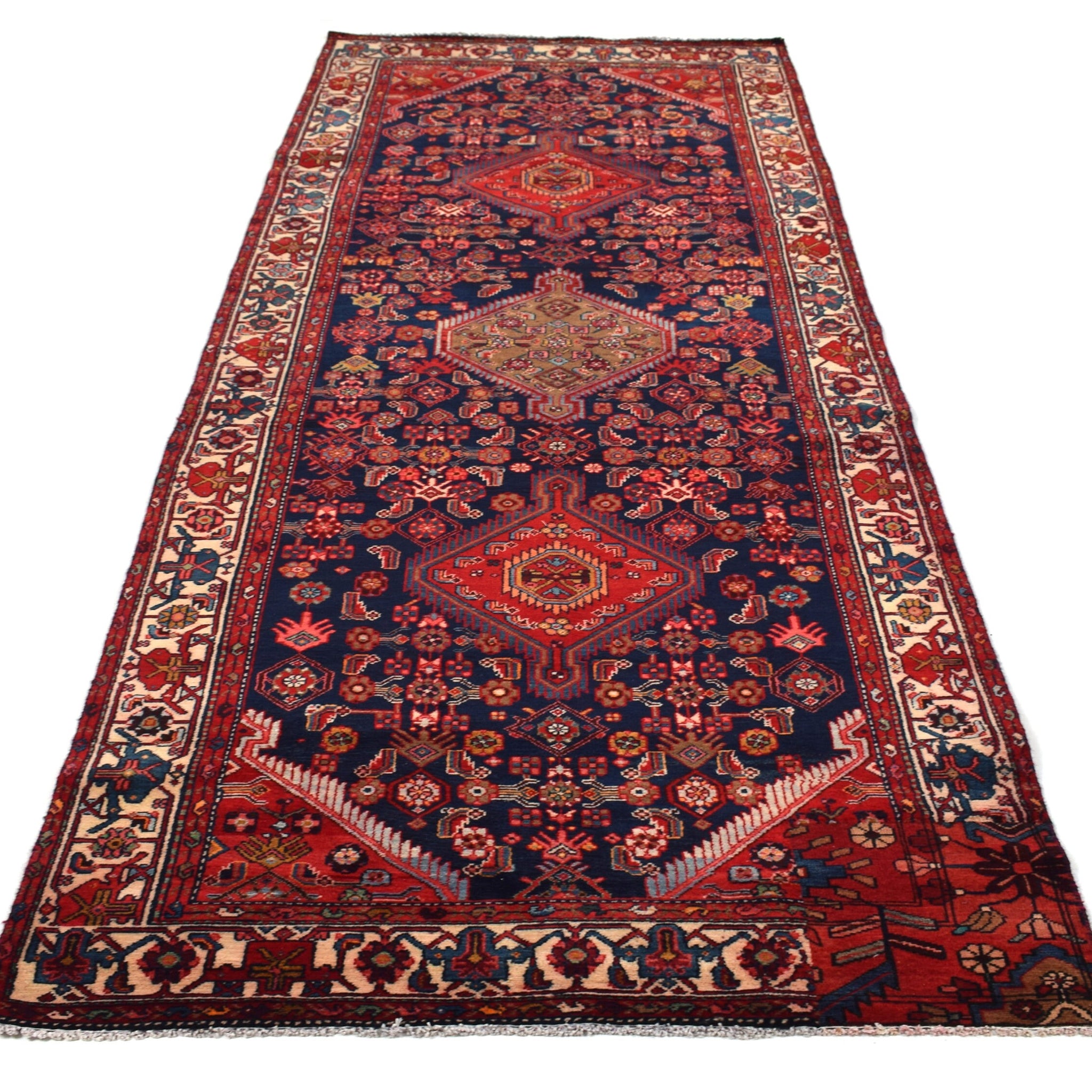 4x12 Antique Handmade Turkish Rug | Hand knotted Rug | Vintage Anatolian Rug | Area Rug for Bedroom, Living Room Rug, and Kitchen Rug-SHR246