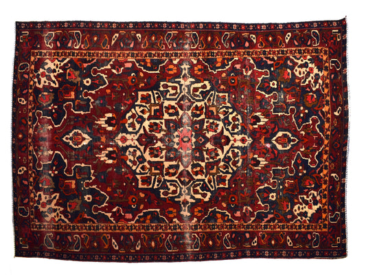 7x10 Antique Handmade Turkish Rug | Hand knotted Rug | Vintage Anatolian Rug | Area Rug for Bedroom, Living Room Rug, and Kitchen Rug-SHR301