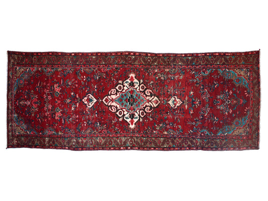 4x14 Antique Handmade Turkish Rug | Hand knotted Rug | Vintage Anatolian Rug | Runner Rug for Bedroom, Living Room, and Kitchen Rug - SHR323