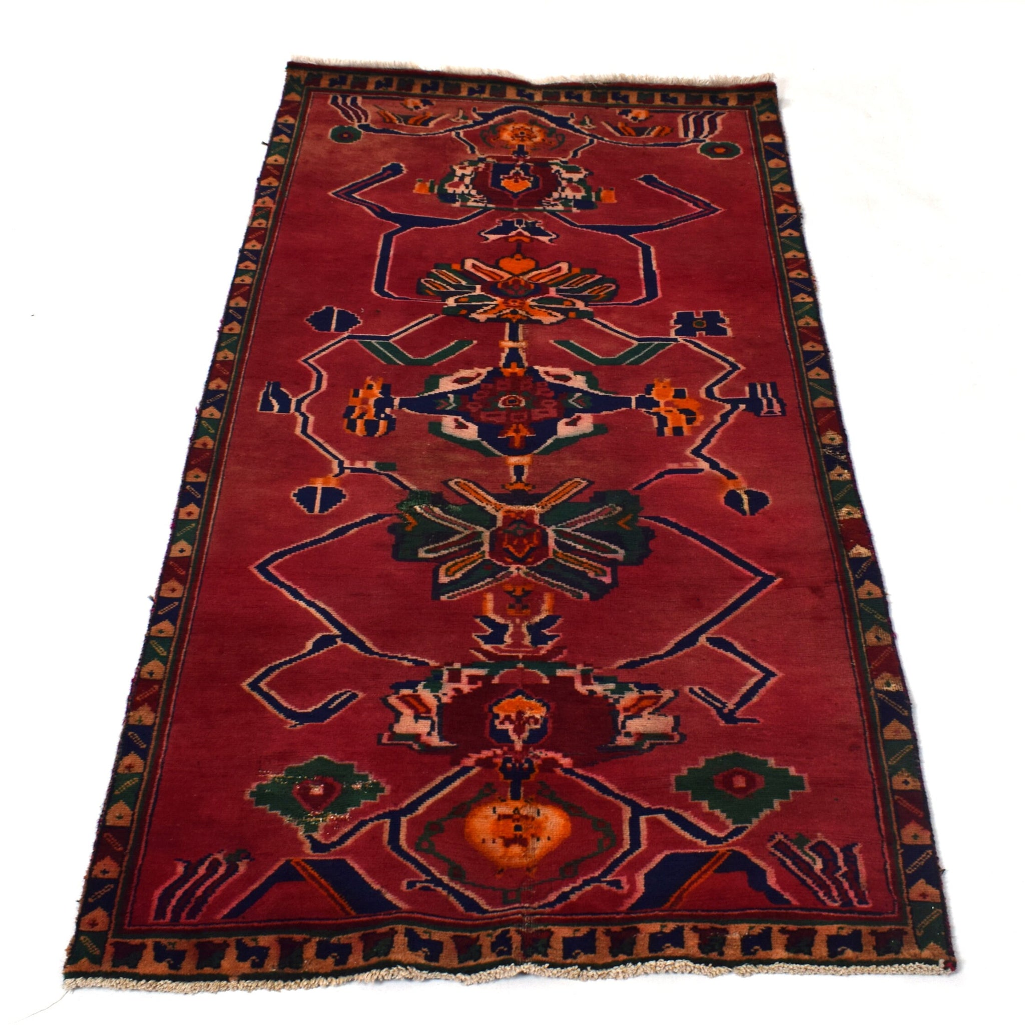 3x6 Antique Handmade Turkish Rug | Hand knotted Rug | Vintage Anatolian Rug | Runner Rug for Bedroom, Living Room, and Kitchen Rug-SHR330