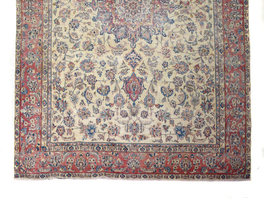 9x12 Vintage Oushak Rug | Hand-Knotted Antique Large Area Rug | Handwoven Turkish Wool Carpet for Bedroom, Living Room - TFD350