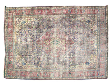 9x12 Vintage Oushak Rug | Hand-Knotted Antique Large Area Rug | Handwoven Turkish Wool Carpet for Bedroom, Living Room - TFD351