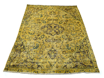 7x8 Vintage Oushak Rug | Hand-Knotted Antique Area Rug | Handwoven Turkish Wool Carpet for Bedroom, Living Room - TOD339