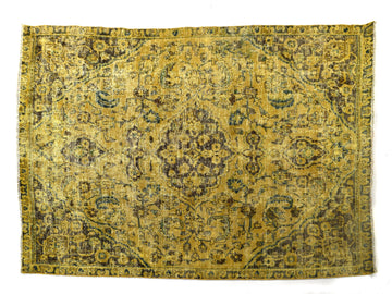 7x8 Vintage Oushak Rug | Hand-Knotted Antique Area Rug | Handwoven Turkish Wool Carpet for Bedroom, Living Room - TOD339