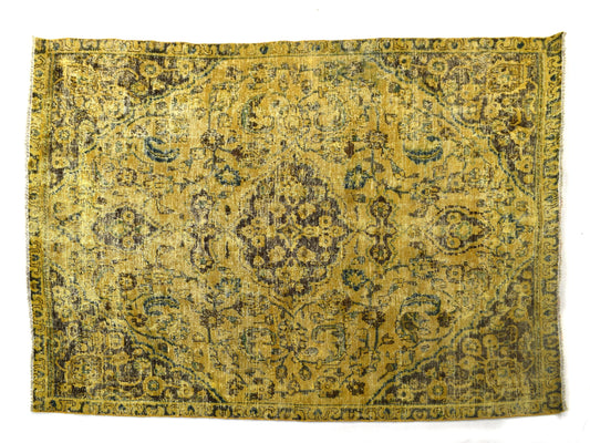 7x8 Vintage Oushak Rug | Hand-Knotted Antique Area Rug | Handwoven Turkish Wool Carpet for Bedroom, Living Room - TOD339