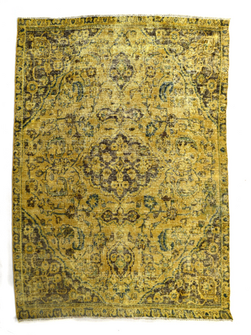 7X8 Handmade Vintage Turkish Oushak Area Rug – Grey Floral Medallion