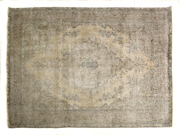 8x11 Vintage Oushak Rug | Hand-Knotted Antique Large Area Rug | Handwoven Turkish Wool Carpet for Bedroom, Living Room - TWW345