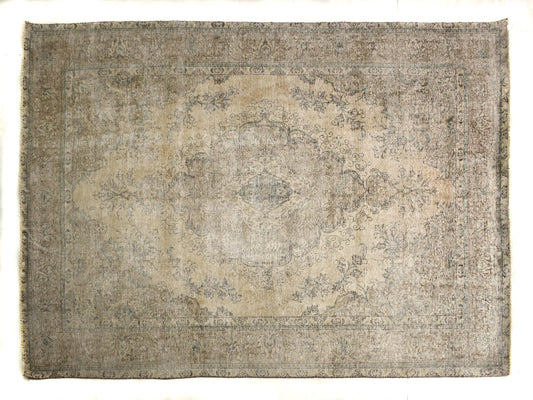 8x11 Vintage Oushak Rug | Hand-Knotted Antique Large Area Rug | Handwoven Turkish Wool Carpet for Bedroom, Living Room - TWW345