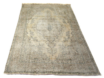 8x11 Vintage Oushak Rug | Hand-Knotted Antique Large Area Rug | Handwoven Turkish Wool Carpet for Bedroom, Living Room - TWW345