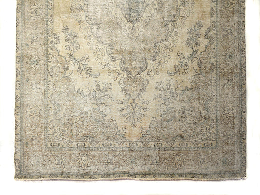 8x11 Vintage Oushak Rug | Hand-Knotted Antique Large Area Rug | Handwoven Turkish Wool Carpet for Bedroom, Living Room - TWW345