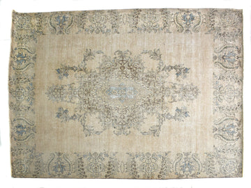 9x12 Vintage Oushak Rug | Hand-Knotted Antique Large Area Rug | Handwoven Turkish Wool Carpet for Bedroom, Living Room - TWW346