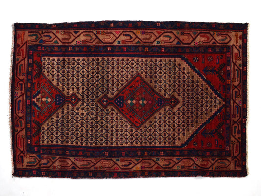 3x6 Antique Handmade Turkish Rug | Hand knotted Rug | Vintage Anatolian Rug | Area Rug for Bedroom, Living Room Rug, and Kitchen Rug-SHR162