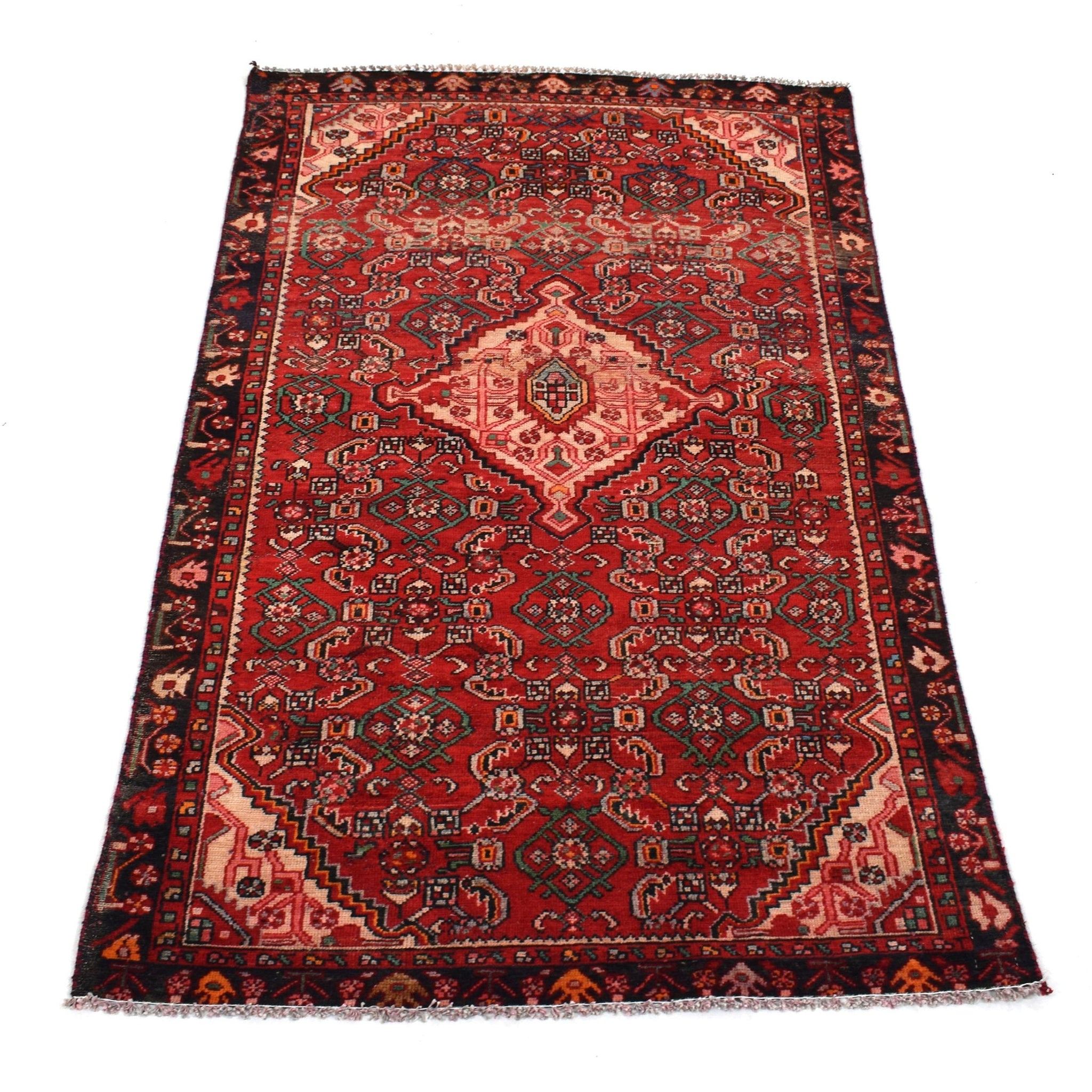 4x6 Antique Handmade Turkish Rug | Hand knotted Rug | Vintage Anatolian Rug | Area Rug for Bedroom, Living Room Rug, and Kitchen Rug-SHR184