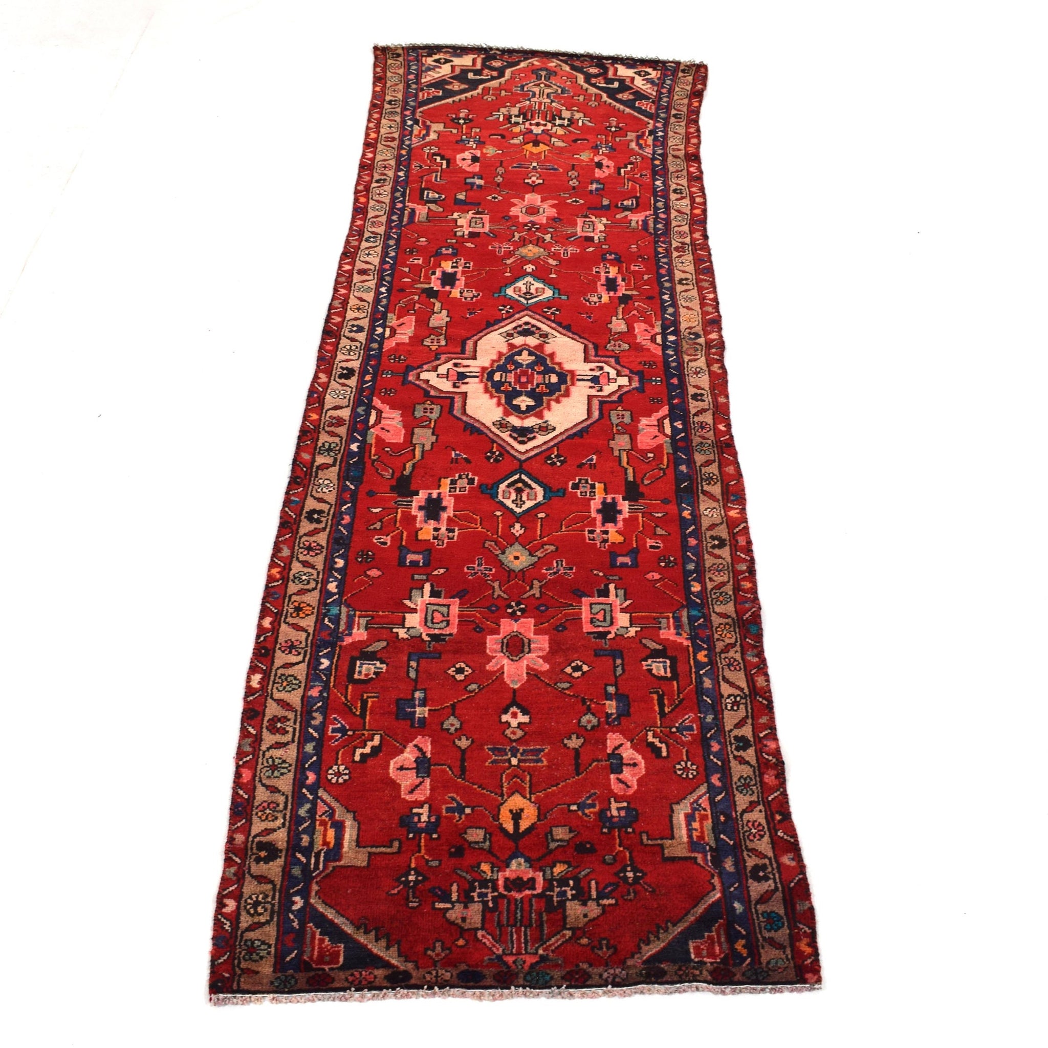 3x9 Antique Handmade Turkish Rug | Hand knotted Rug | Vintage Anatolian Rug | Runner Rug for Bedroom, Living Room, and Kitchen Rug - SHR188