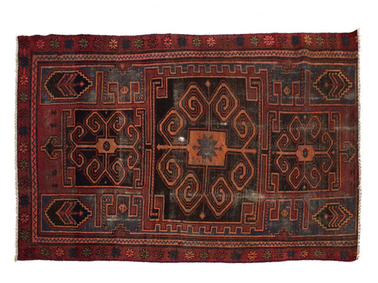 4x7 Antique Handmade Turkish Rug | Hand knotted Rug | Vintage Anatolian Rug | Area Rug for Bedroom, Living Room Rug, and Kitchen Rug-SHR228