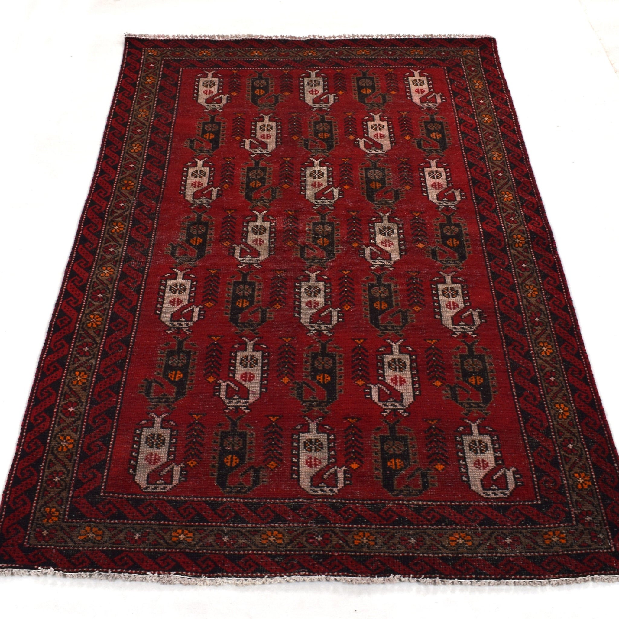 4x7 Antique Handmade Turkish Rug | Hand knotted Rug | Vintage Anatolian Rug | Area Rug for Bedroom, Living Room Rug, and Kitchen Rug-SHR230