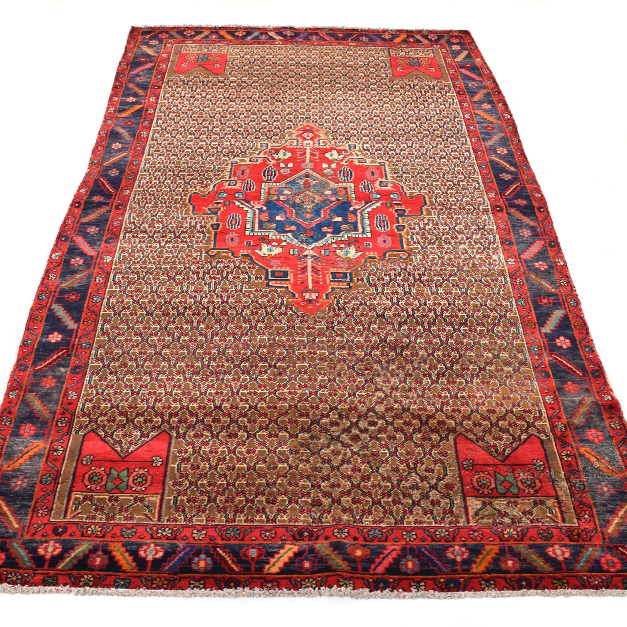 5x10 Antique Handmade Turkish Rug | Hand knotted Rug | Vintage Anatolian Rug | Area Rug for Bedroom, Living Room Rug, and Kitchen Rug-SHR244