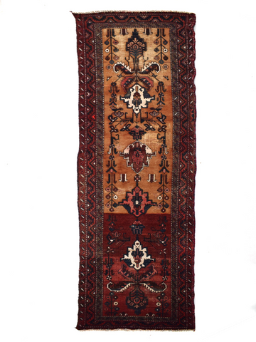6X10 Handmade Vintage Turkish Area Rug – Brown Geometric
