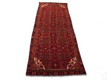 3x10 Handmade Turkish Vintage Rug Hand Knotted Oriental Rug Low Pile Geometric R