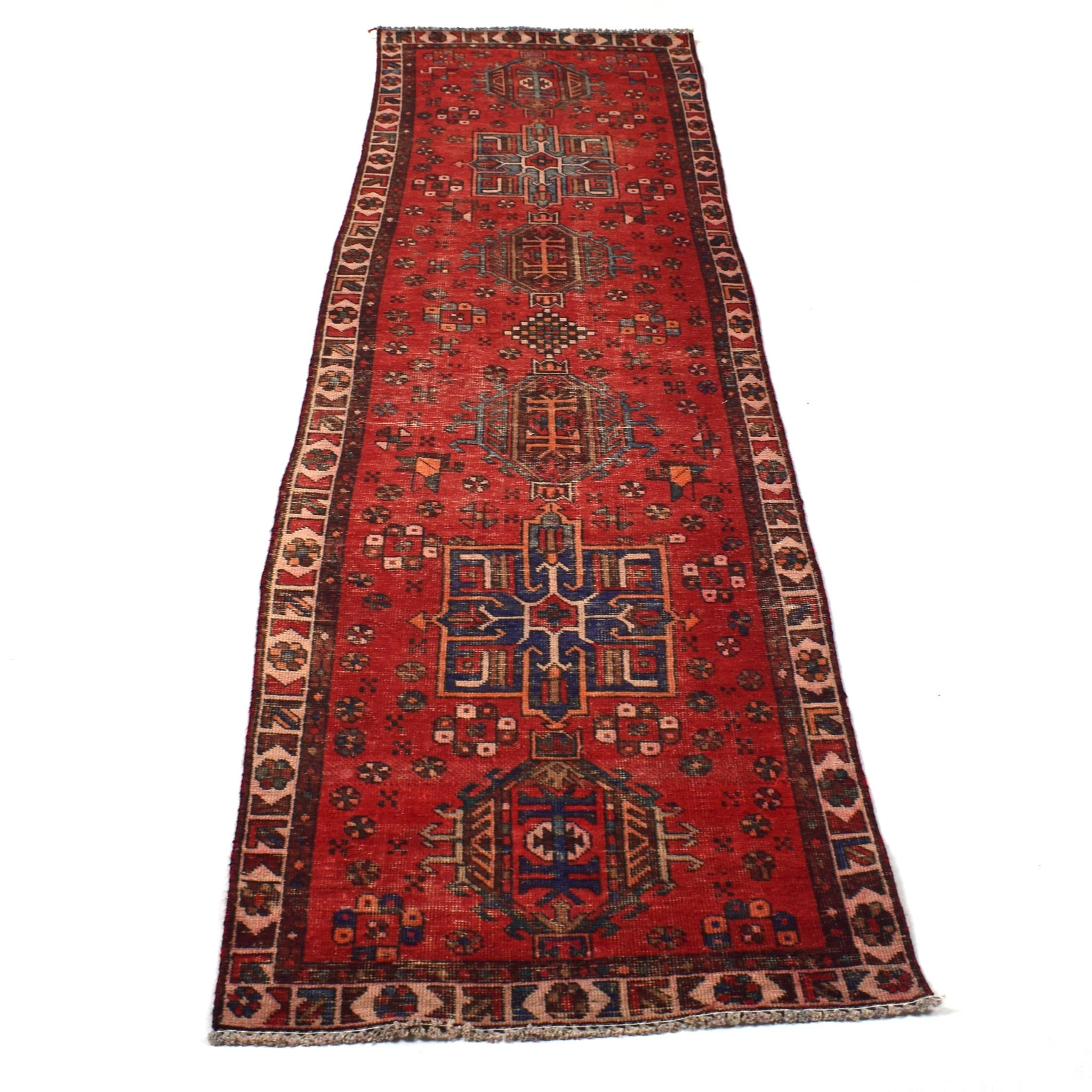 3x12 Antique Handmade Turkish Rug | Hand knotted Rug | Vintage Anatolian Rug | Runner Rug for Bedroom, Living Room, and Kitchen Rug - SHR324