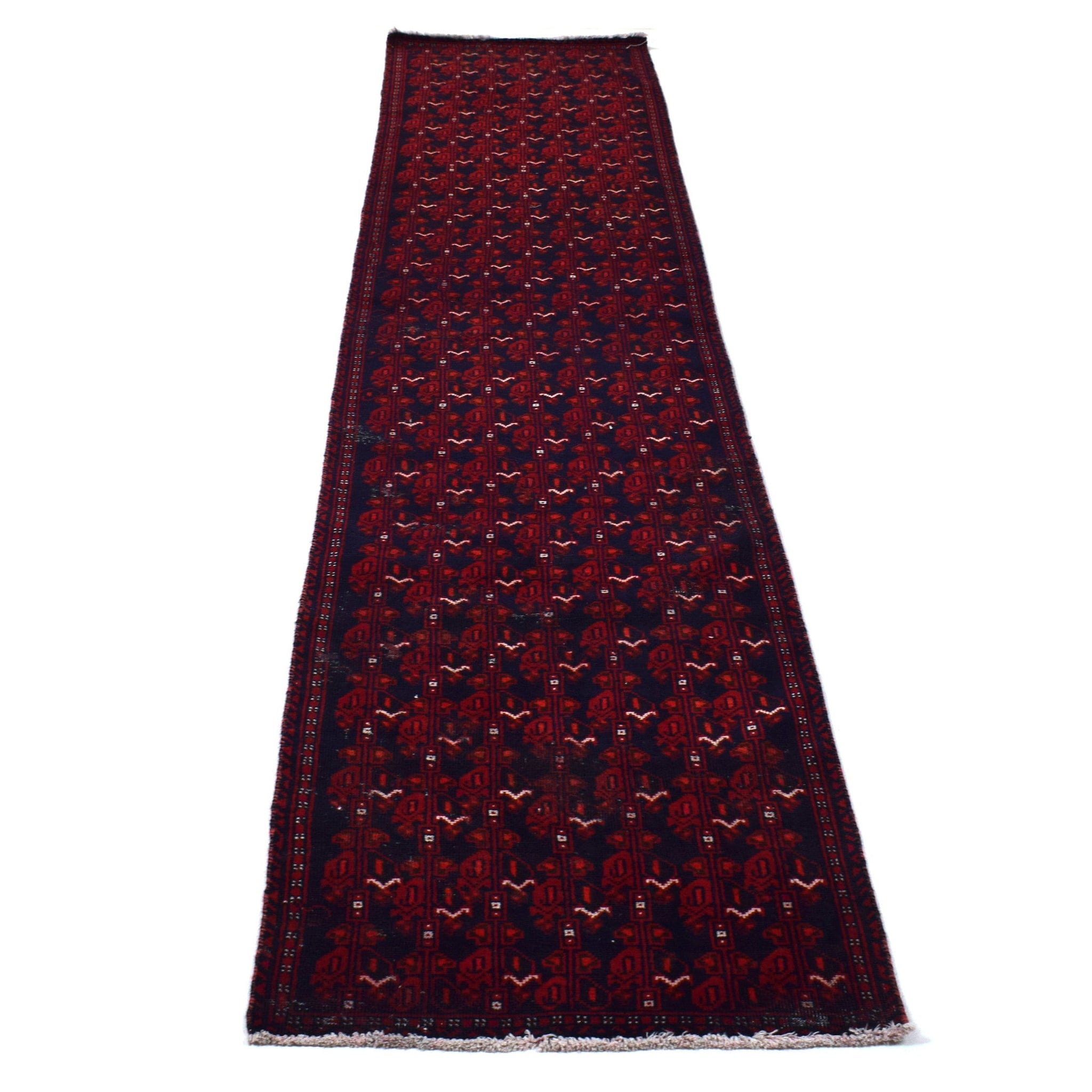 3x13 Antique Handmade Turkish Rug | Hand knotted Rug | Vintage Anatolian Rug | Runner Rug for Bedroom, Living Room, and Kitchen Rug - SHR327