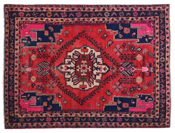 Decorative rug with geometric pattern on a white background