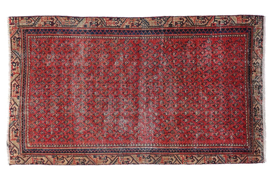 Red patterned rug on a white background