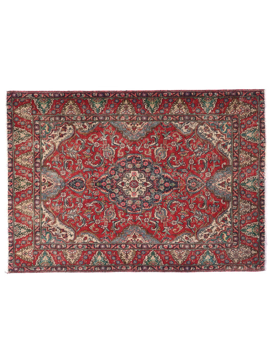 Decorative rug with intricate patterns on a white background