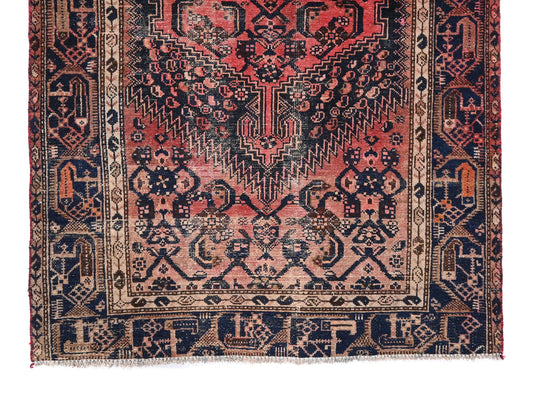 4x6 Handmade Turkish Vintage Tribal Rug | Worn Sun-Faded Hexagonal Field | Boho Rug, Antique Anatolian Rug | SHR471 | From 1970